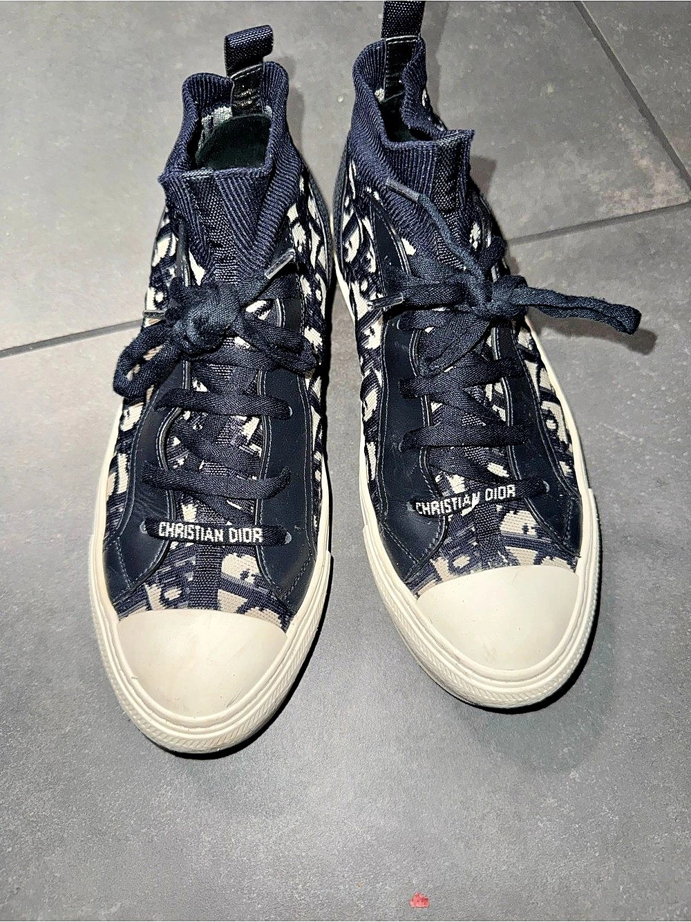 Christian Dior Walk'n'Dior Mid-Top Sneaker Sneakers Blue & White